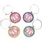 Pink Camo Wine Charms (Set of 4) (Personalized)