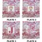 Pink Camo Set of Square Dinner Plates (Approval)