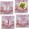 Pink Camo Set of 4 Glass Square Lunch / Dinner Plate 9.5" (Personalized)