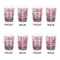 Pink Camo Shot Glass - White - Set of 4 - APPROVAL