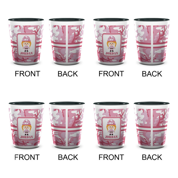 Pink Camo Shot Glassess - Two Tone - Set of 4 - APPROVAL