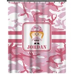 Pink Camo Extra Long Shower Curtain - 70"x84" (Personalized)