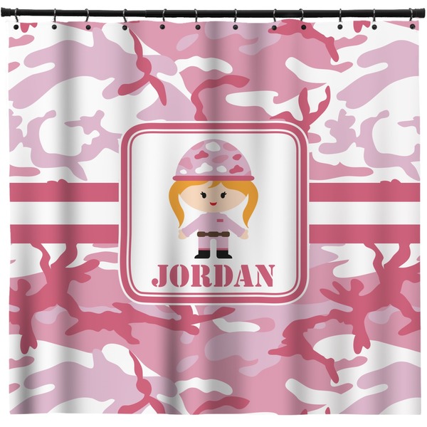 Custom Pink Camo Shower Curtain - Custom Size (Personalized)