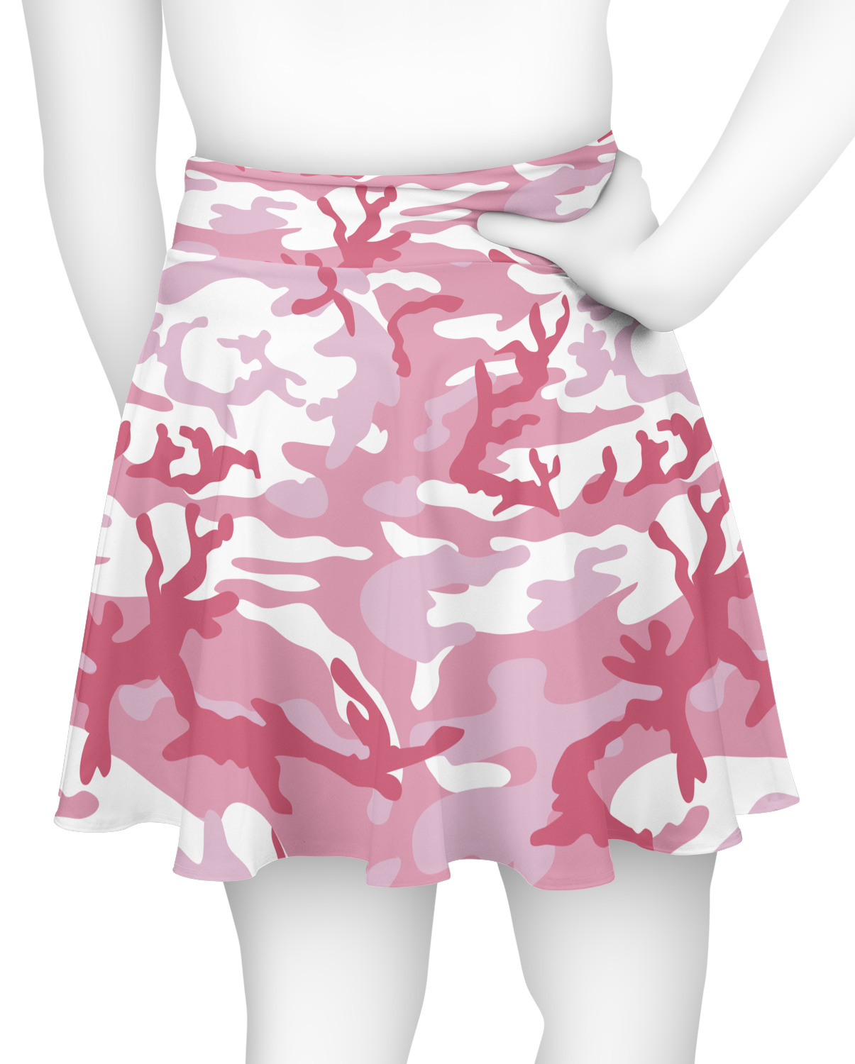 Custom Pink Camo Skater Skirt | YouCustomizeIt