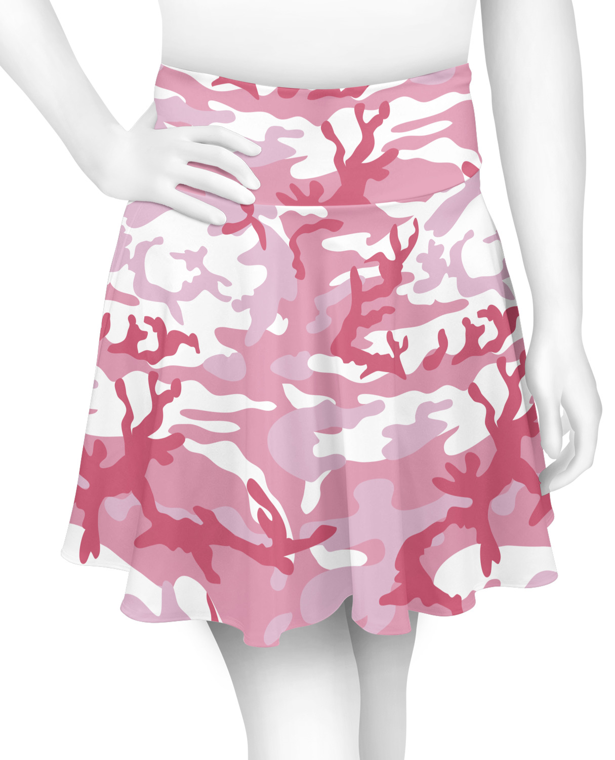 Custom Pink Camo Skater Skirt | YouCustomizeIt
