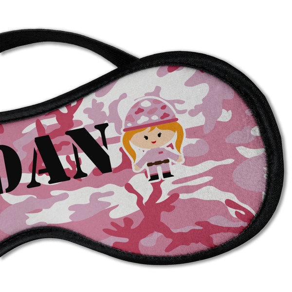 Pink Camo Sleeping Eye Mask - DETAIL Large