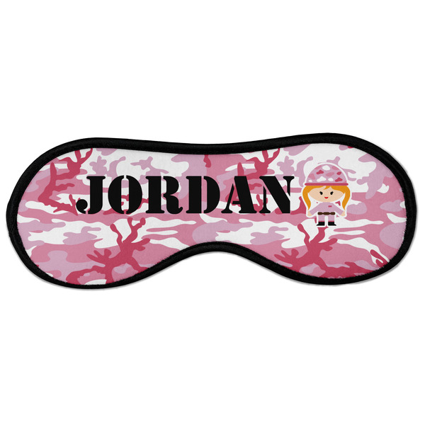Custom Pink Camo Sleeping Eye Masks - Large (Personalized)
