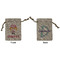 Pink Camo Small Burlap Gift Bag - Front and Back