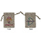 Pink Camo Small Burlap Gift Bag - Front & Back (Personalized)