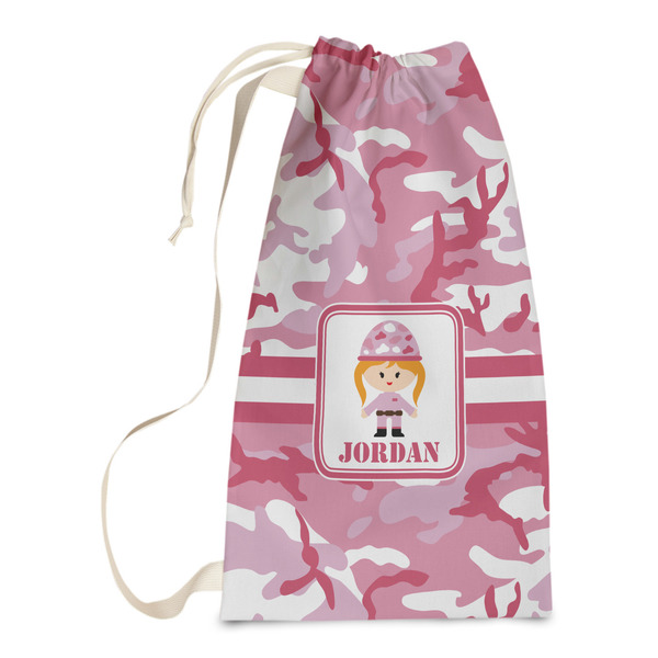 Custom Pink Camo Laundry Bags - Small (Personalized)