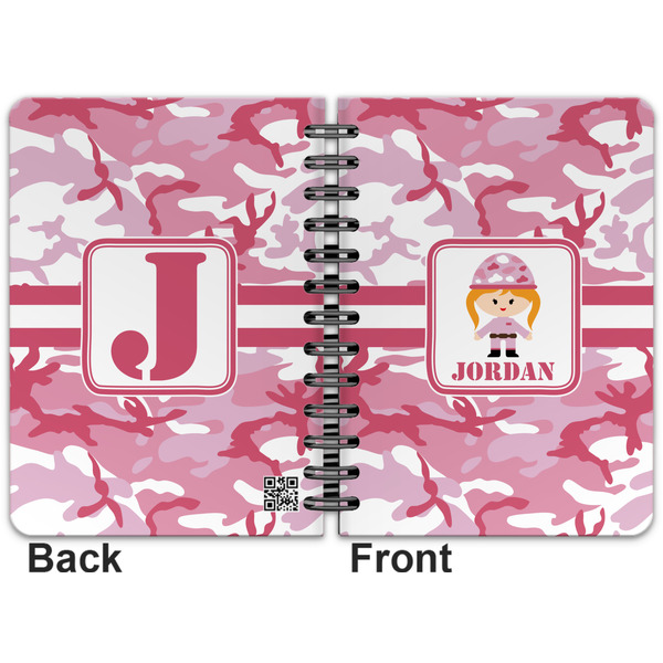 Pink Camo Spiral Journal 5 x 7 - Apvl