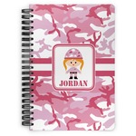 Pink Camo Spiral Notebook - 7x10 w/ Name or Text