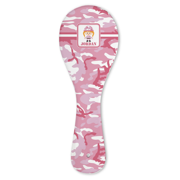 Custom Pink Camo Ceramic Spoon Rest (Personalized)