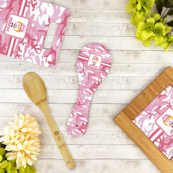 Pink Camo Spoon Rest Trivet - LIFESTYLE