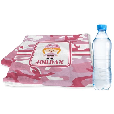 Pink Camo Sports & Fitness Towel (Personalized)