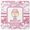 Pink Camo Square Coaster Rubber Back - Single