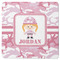Pink Camo Square Rubber Backed Coaster (Personalized)