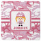 Pink Camo Square Rubber Backed Coaster (Personalized)