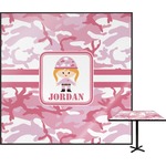 Pink Camo Square Table Top - 30" (Personalized)