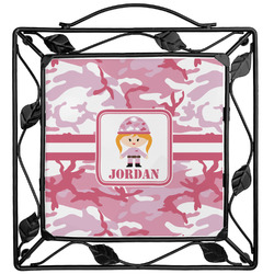 Pink Camo Square Trivet (Personalized)