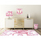 Pink Camo Square Wall Decal Wooden Desk