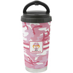 Pink Camo Stainless Steel Coffee Tumbler (Personalized)