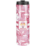 Pink Camo Stainless Steel Skinny Tumbler - 20 oz (Personalized)