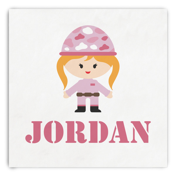 Custom Pink Camo Paper Dinner Napkins (Personalized)