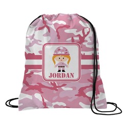 Pink Camo Drawstring Backpack (Personalized)