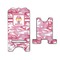Pink Camo Stylized Phone Stand - Front & Back - Large
