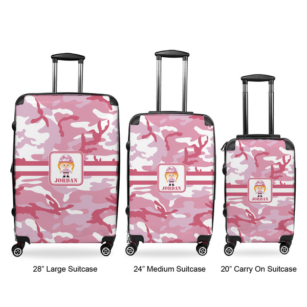 Pink Camo Suitcase Set 1 - APPROVAL