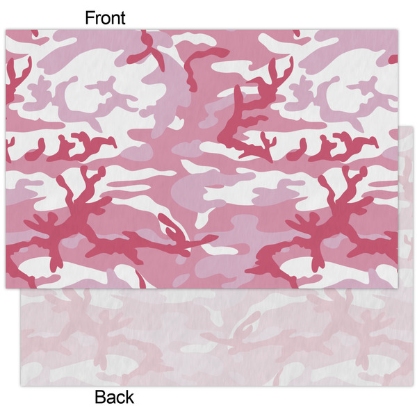 Pink Camo Tissue Paper - Heavyweight - XL - Front & Back