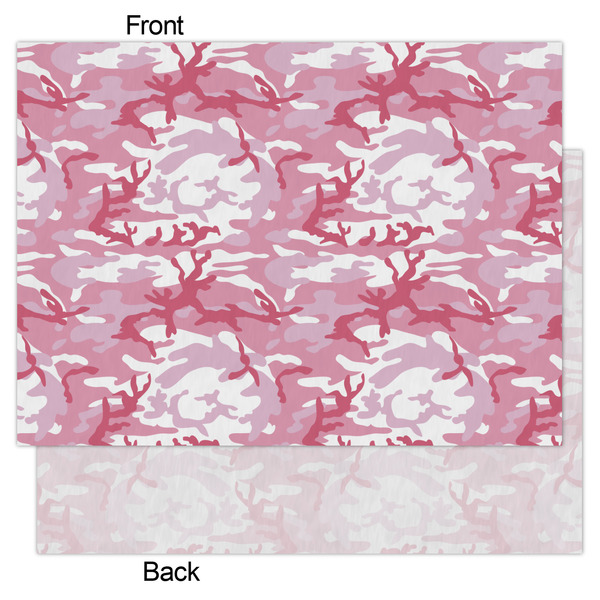 Pink Camo Tissue Paper - Lightweight - Large - Front & Back