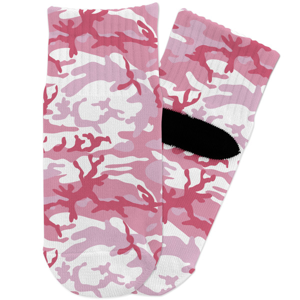 Custom Pink Camo Toddler Ankle Socks