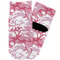 Pink Camo Toddler Ankle Socks - Single Pair - Front and Back