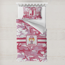Pink Camo Toddler Bedding w/ Name or Text