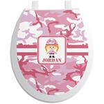 Pink Camo Toilet Seat Decal (Personalized)