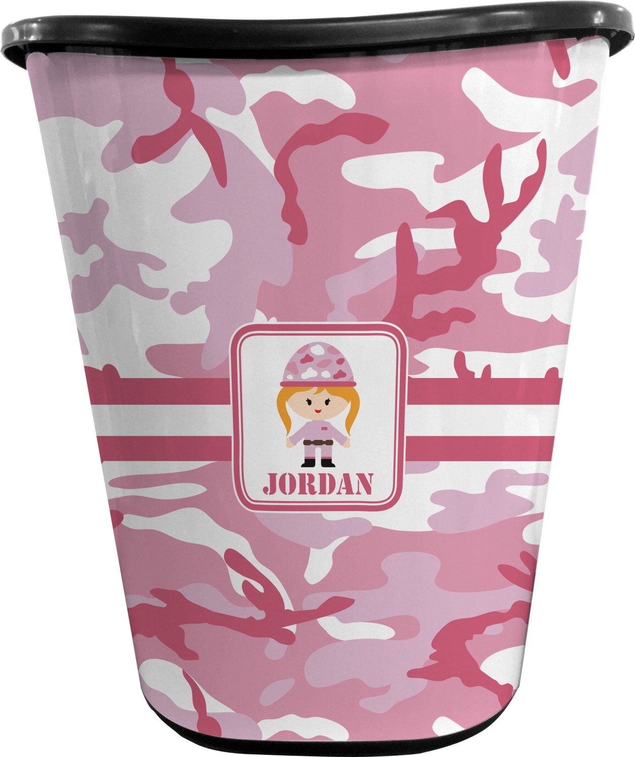 Custom Pink Camo Waste Basket (Personalized) YouCustomizeIt