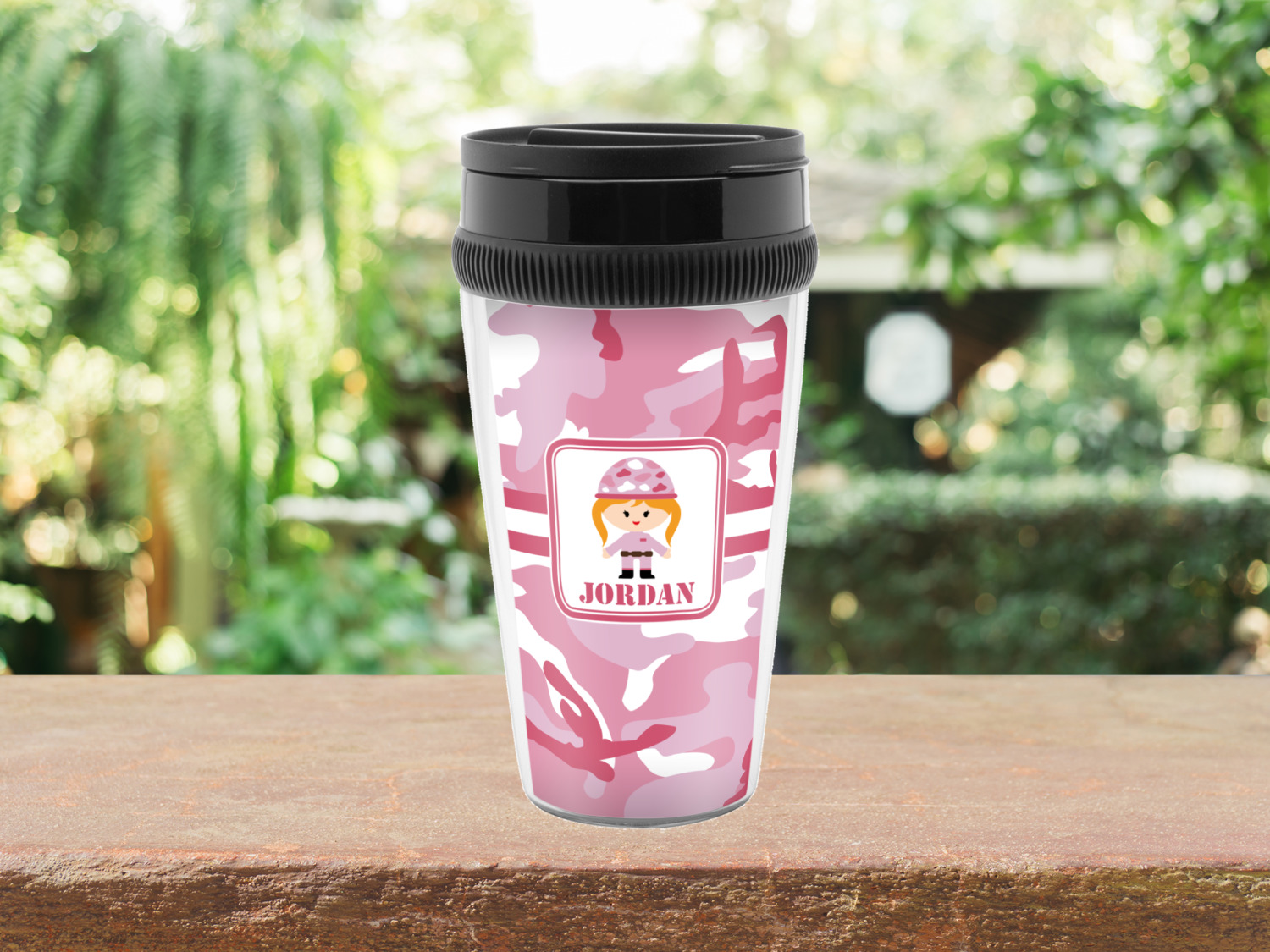 Pink Camo Acrylic Travel Mugs (Personalized) YouCustomizeIt