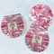 Pink Camo Two Peanut Shaped Burps - Open and Folded