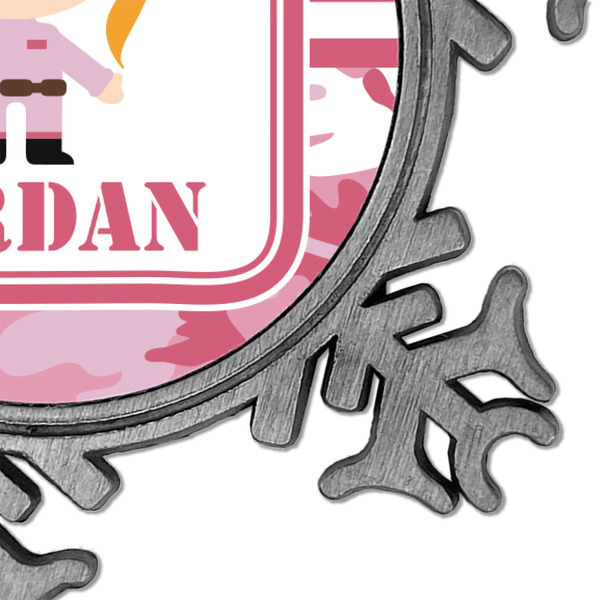Pink Camo Vintage Snowflake - Detail