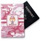 Pink Camo Vinyl Passport Holder - Front