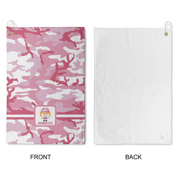 Pink Camo Waffle Weave Golf Towel - Approval