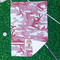 Pink Camo Waffle Weave Golf Towel - In Context
