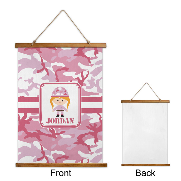 Pink Camo Wall Hanging Tapestry - Portrait - APPROVAL