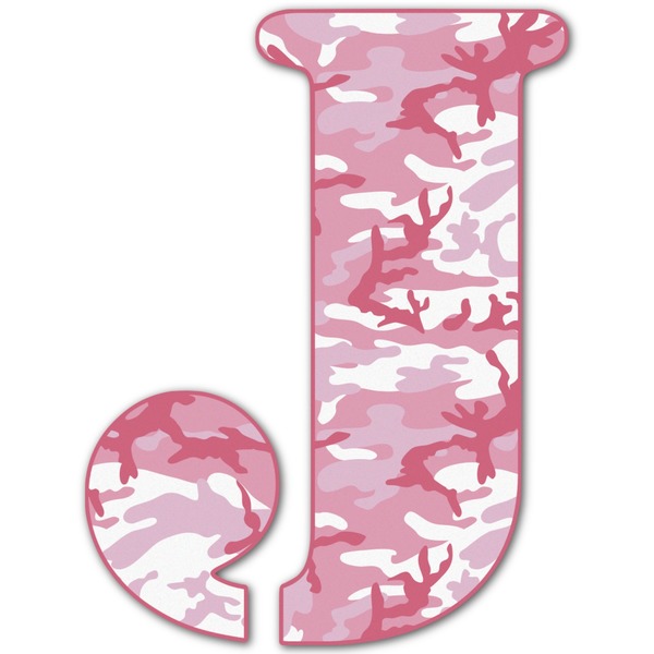 Custom Pink Camo Letter Decal - Large (Personalized)