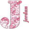 Pink Camo Wall Name & Initial Decal