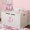 Pink Camo Wall Name & Initial Small on Toy Chest