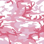 Pink Camo Wallpaper & Surface Covering (Water Activated 24"x 24" Sample)