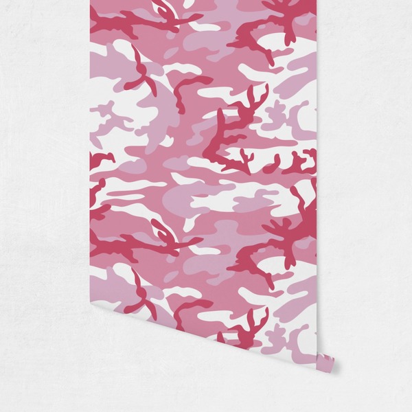 Pink Camo Wallpaper on Wall